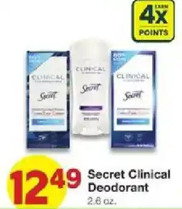 United Supermarkets Secret Clinical Deodorant offer