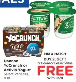 Fry's Dannon YoCrunch or Activia Yogurt offer