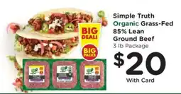 Fry's Simple Truth Organic Grass-Fed Ground Beef offer