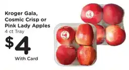 Fry's Kroger Gala, Cosmic Crisp or Pink Lady Apples offer