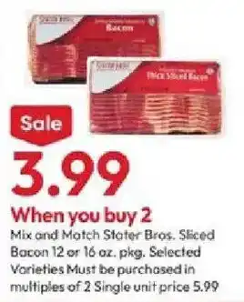 Stater Bros Stater Bros. Sliced Bacon offer