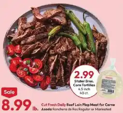 Stater Bros Beef loin flap meat for carne asada offer