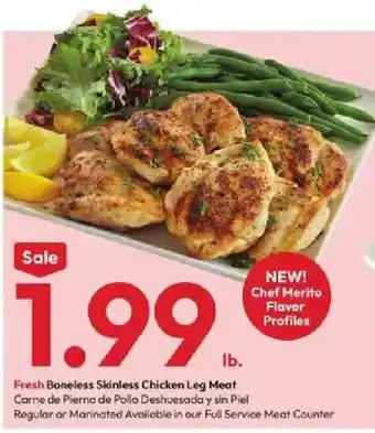 Stater Bros Fresh Boneless Skinless Chicken Leg Meat offer