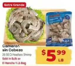 Supermercado El Rancho El Rancho shrimp offer