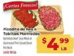Supermercado El Rancho Picadita De Res a Tablitas Marinadas offer