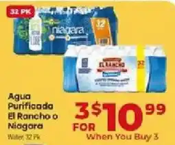 Supermercado El Rancho El Rancho or Niagara Water offer