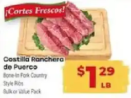 Supermercado El Rancho Costilla Ranchera de Puerco offer
