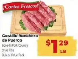 Supermercado El Rancho Costilla Ranchera de Puerco offer