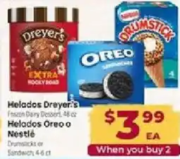 Cardenas Helados Dreyer's or Helados Oreo o Nestlé offer