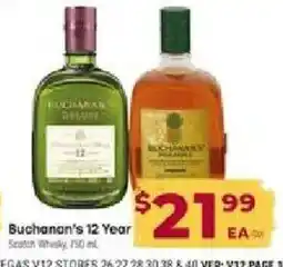 Cardenas Buchanan's 12 Year Scotch Whisky offer