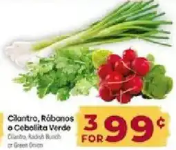 Cardenas Cilantro, Radishes or Green Onion offer