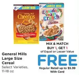 Dillons General Mills Large Size Cereal offer