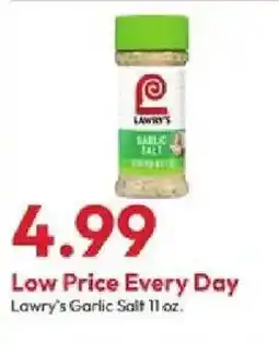 Stater Bros Lawry's Garlic Salt offer