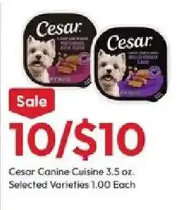 Stater Bros Cesar Canine Cuisine offer