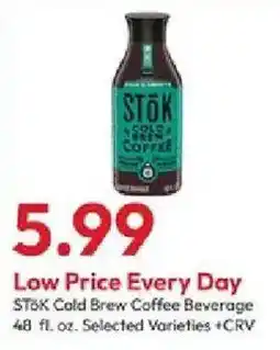 Stater Bros Stok cold brew coffee beverage offer