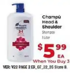 Supermercado El Rancho Head & Shoulder Shampoo offer