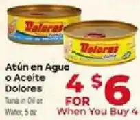 Supermercado El Rancho Dolores Tuna in Oil or Water offer