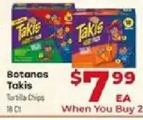 Supermercado El Rancho Botanas Takis Tortilla Chips offer