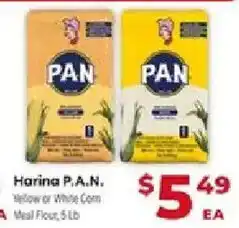 Supermercado El Rancho Pan yellow or white corn meal flour offer