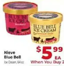 Supermercado El Rancho Nieve Blue Bell Ice Cream offer