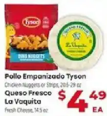 Supermercado El Rancho Tyson Pollo Empanizado or Queso Fresco La Vaquita offer