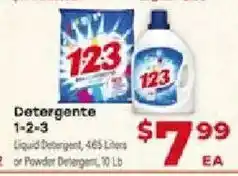 Supermercado El Rancho 1-2-3 liquid detergent offer