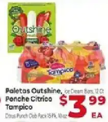 Supermercado El Rancho Outshine Paletas, Panche Citrico Tampico offer
