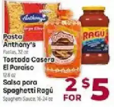 Cardenas Anthony's Pasta, Toastada Casera El Paraíso, Salsa para Spaghetti Ragu offer