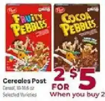 Cardenas Cereales Post Fruity Pebbles Cocoa Pebbles offer
