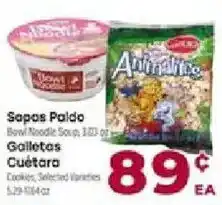 Cardenas Sapas Paldo Bowl Noodle Soup, Galletas Cuétara Cookies, Selected Varieties offer