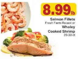 Piggly Wiggly Salmon Fillets Fresh Farm-Raised or Wholey Cooked Shrimp offer