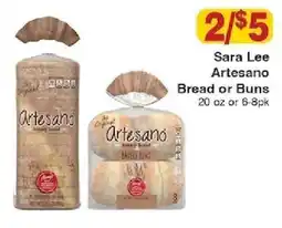 Piggly Wiggly Sara Lee Artesano Bread or Buns offer