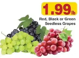 Piggly Wiggly Red, Black or Green Seedless Grapes offer