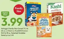 Stater Bros Kellogg's Family Size Cereal or Kashi or KashiGO Cereal offer