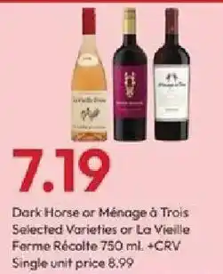 Stater Bros Dark Horse or Ménage à Trois offer
