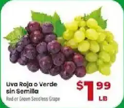 Supermercado El Rancho Red or Green Seedless Grape offer