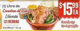 Supermercado El Rancho Libra de Carnitas de Puerco offer