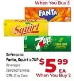 Supermercado El Rancho Fanta, Squirt or 7UP offer