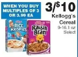 Piggly Wiggly Kellogg's Cereal offer
