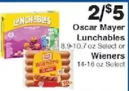 Piggly Wiggly Oscar Mayer Lunchables or Wieners offer