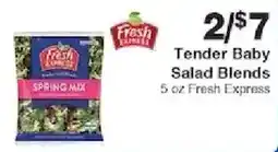Piggly Wiggly Fresh Express tender baby salad blends offer
