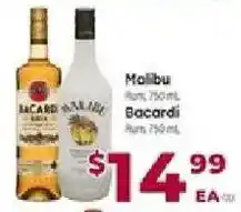 Cardenas Malibu Rum or Bacardi Rum offer
