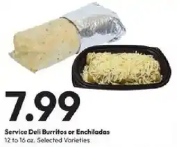 Stater Bros Service Deli Burritos or Enchiladas offer