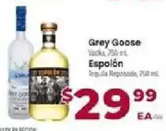 Cardenas Grey Goose Vodka, Espolón Tequila Reposado offer