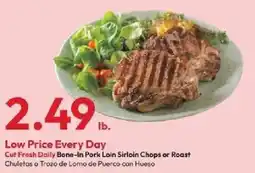 Stater Bros Bone-In Pork Loin Sirloin Chops or Roast offer