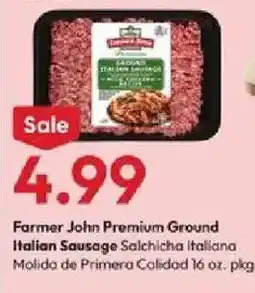 Stater Bros Farmer John Premium Ground Italian Sausage offer