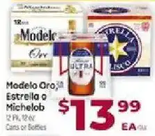 Cardenas Modelo Oro, Estrella or Michelob offer
