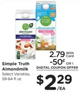 Dillons Simple Truth Almondmilk offer