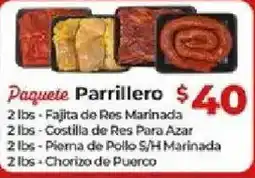 Supermercado El Rancho Paquete Parrillero offer