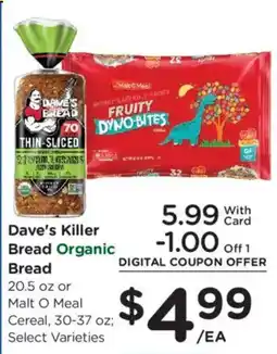 Dillons Dave's Killer Bread Organic Bread offer